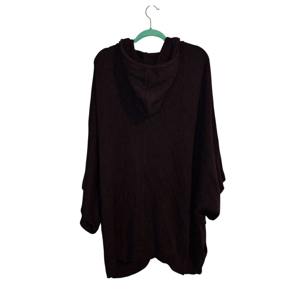 UGG Burgundy Full Zip Hoodie Poncho Size XL - Picture 2 of 3